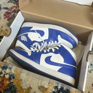 Womens air Jordan’s 1 mid hyper royal